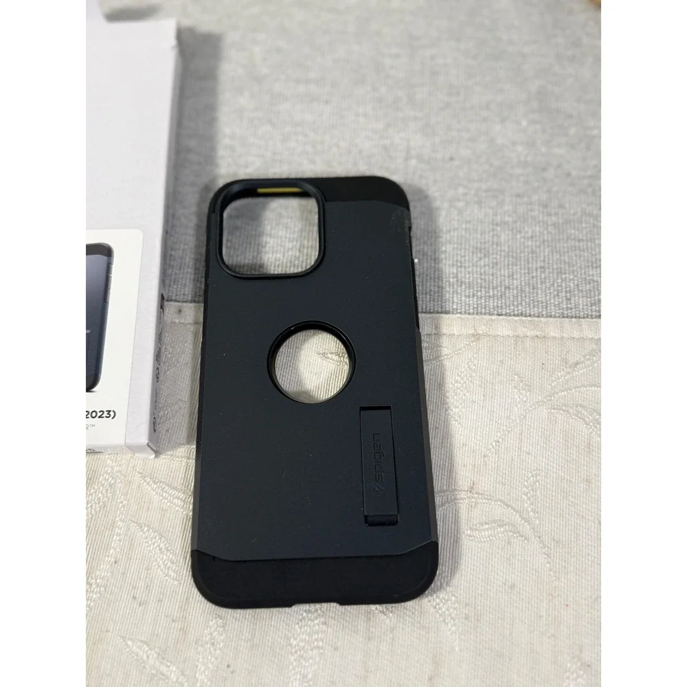 Spigen Tough Armor MagFit iPhone 15 Pro Max Case Metal Slate Kickstand ACS06595